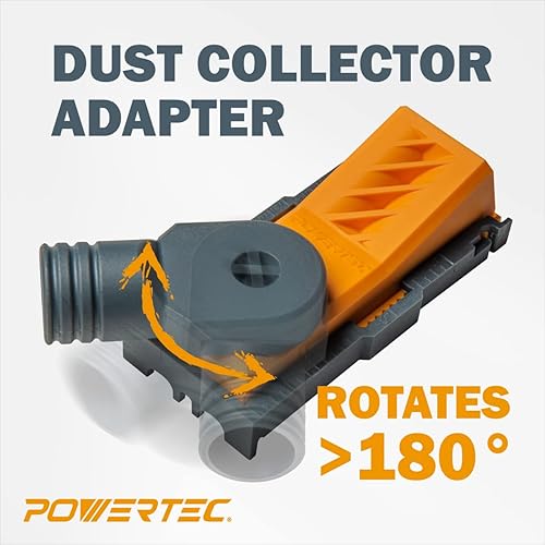 Miniatura 2 de POWERTEC 71845 Kit de plantilla de agujero de bolsillo y tornillos para carpintería  Accesorios de doble agujero de bolsillo con broca, collar de