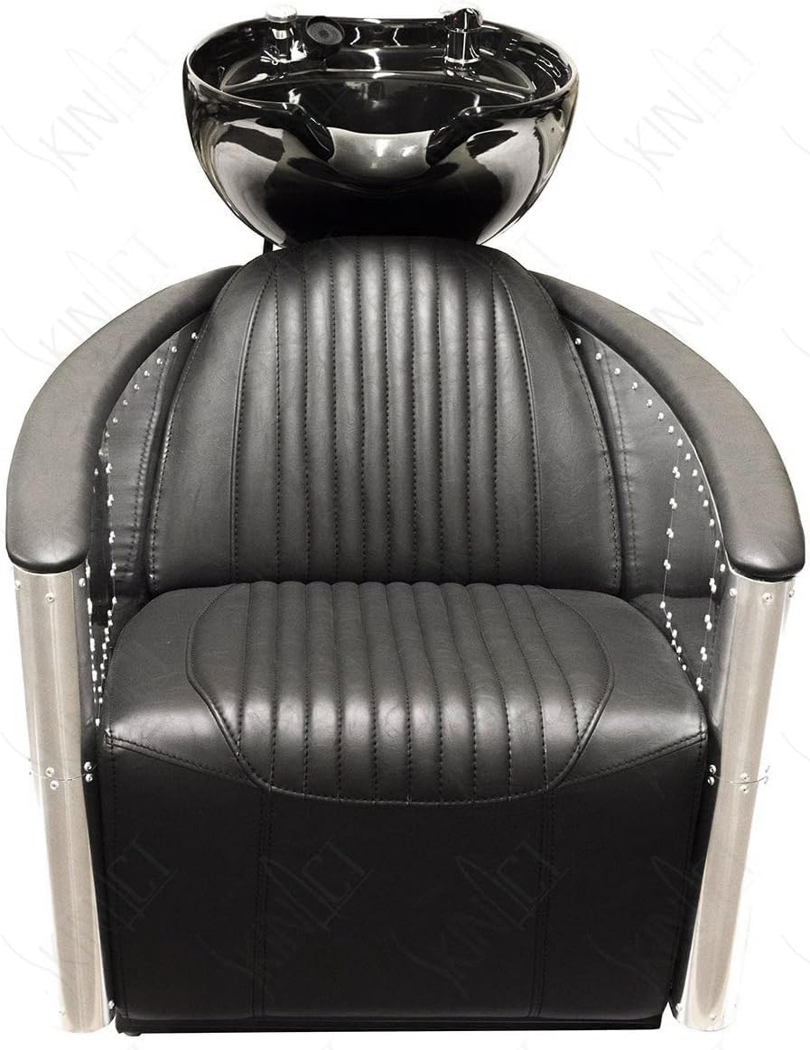 SKINACT Aviator Vintage Design with Hand Made Aluminum Shampoo Chair