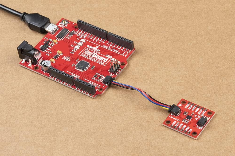 SparkFun 6 Degrees of Freedom Breakout - LSM6DSO (Qwiic) - Sense Shocks Tilt Motion Taps Count Steps Read Temperature 1.71V to 3.6V Operating Voltage Low Power Consumption Small Board
