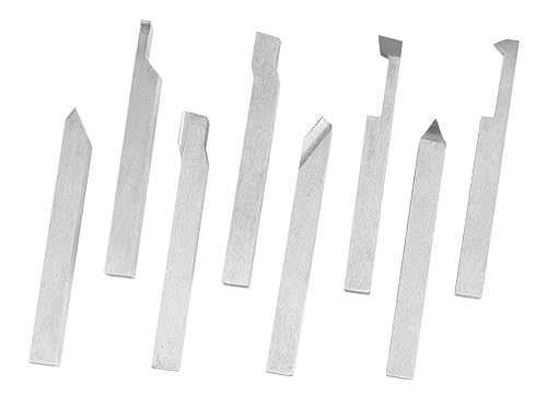 Miniatura 10 de Accusize Industrial Tools 14'' 8 Pc H.SS Juego de brocas de herramienta, pre-molido para trabajos de torneado y revestimiento, 2662-2001