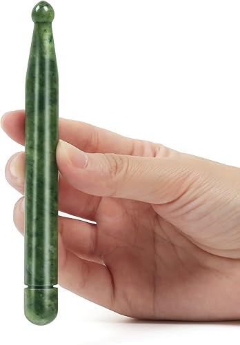 Jade Trigger Point - Bolígrafo de acupuntura de masaje Gua Sha, piedra de jade curativa natural, cuerpo completo, relajación, herramienta de tejido