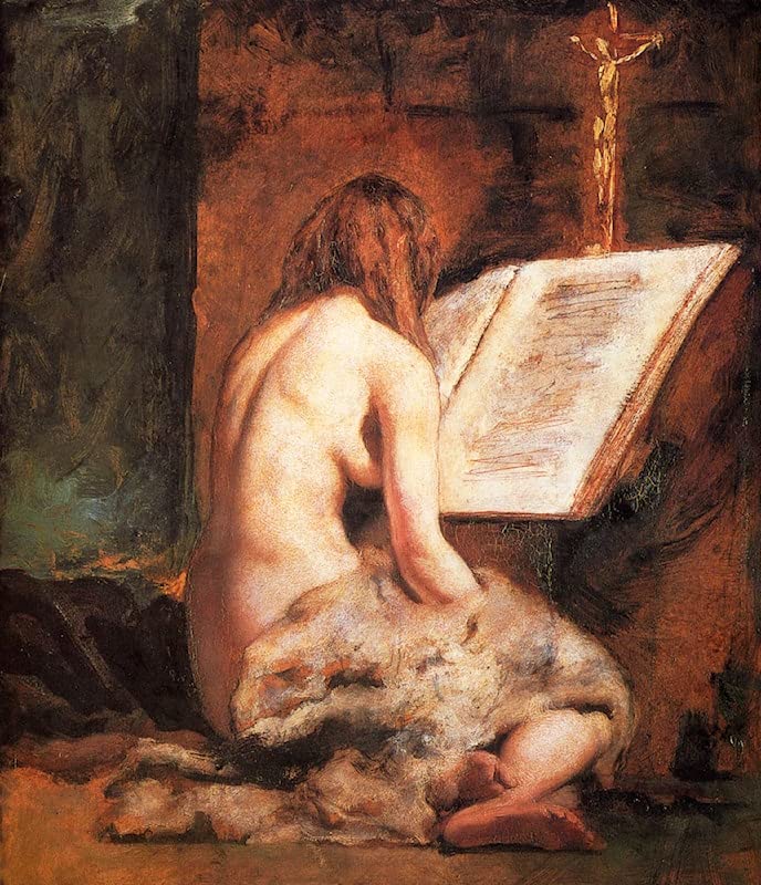 Tableau la pénitente Madeleine William Etty impression toile haut de gamme