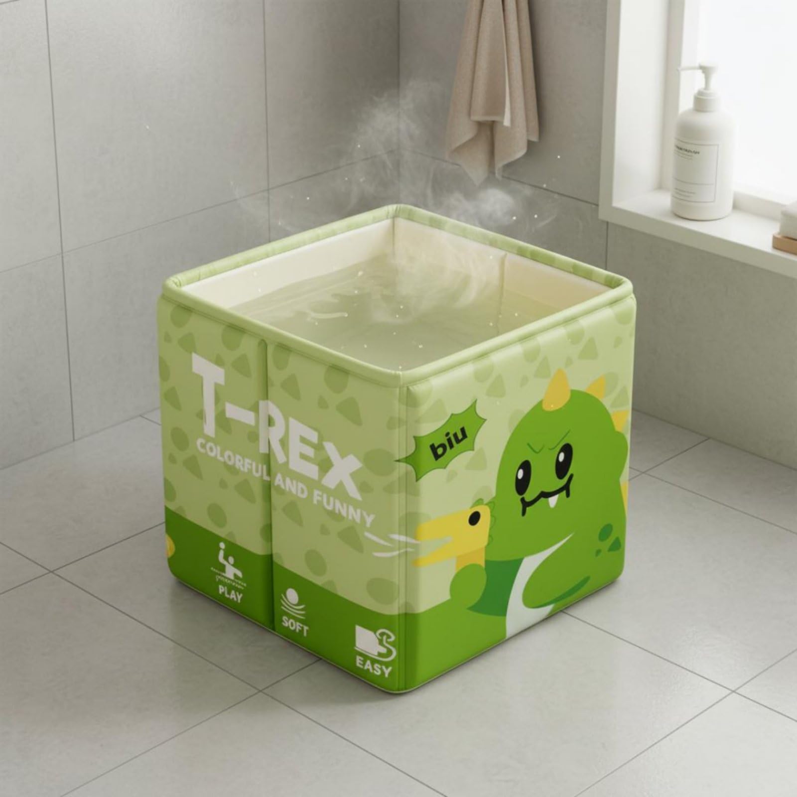 Gralara Tinozza da Bagno Portatile Mantiene il Calore Vasca da Bagno Portatile Multifunzione Vaschetta Bagnetto Neonato per Bambini, Muqing Pink