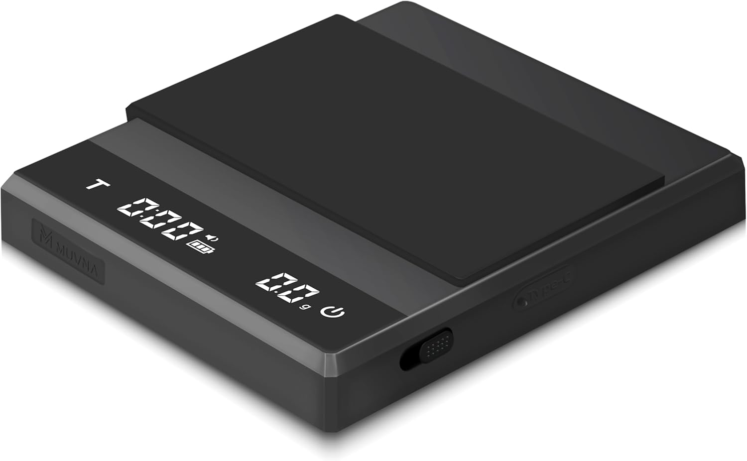 58mm Bottomless Portafilter (3-Ear, Black) & Large Digital Coffee Scale with Timer (Black) - Espresso Kit