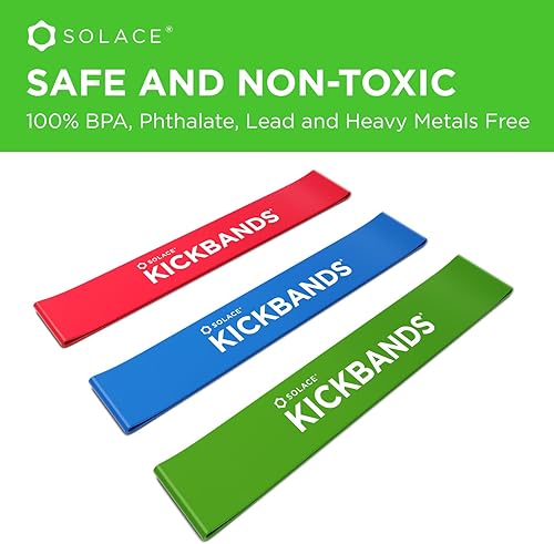 Miniatura 5 de KICK BANDS Bandas para sillas para niños con pies inquietos, paquete de 24  Bandas antiestrés para TDAH para sillas y escritorios de aula  Solace