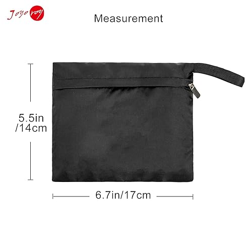 Miniatura 5 de Joyo roy Pequeña bolsa húmeda para ropa húmeda, bolsa de periodo negra para secreto privado, impermeable, reutilizable, para niñas y mujeres,