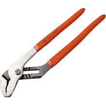 KSEIBI 141425 Water Pump Pliers 12 Inch Angle Nose Slip Joint Pipe Wrench With PVC Non-Slip Handle
