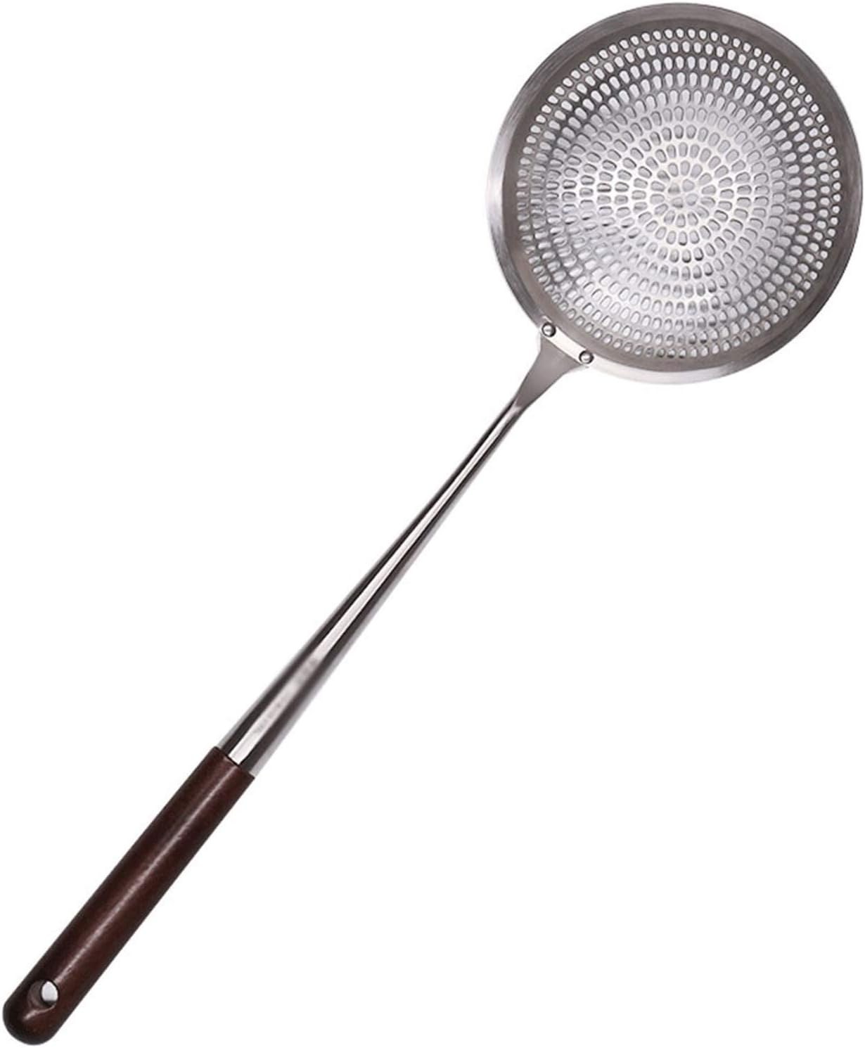 Leaky Spoon Stainless Steel Mesh Filter, Skimmer ，fine Filter，Kitchen and Household Use Spider Filter Colander Ladle (Colour: Silver) Colander