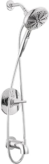 Nicoli 14 Series Chrome Bathtub Shower Faucet Set with Handheld Shower Head, Valve Trim Kit, Chrome 144749-HS (Valve Included)