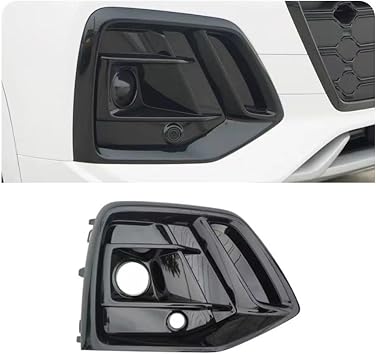 1 Pair Q5 Fog Lamp Frame Compatible For Audi Q5 Q5L 2021 2022 Sports Version Replacement Grille Black Front Lower Bumper Car Fogs Light Cover VentRight