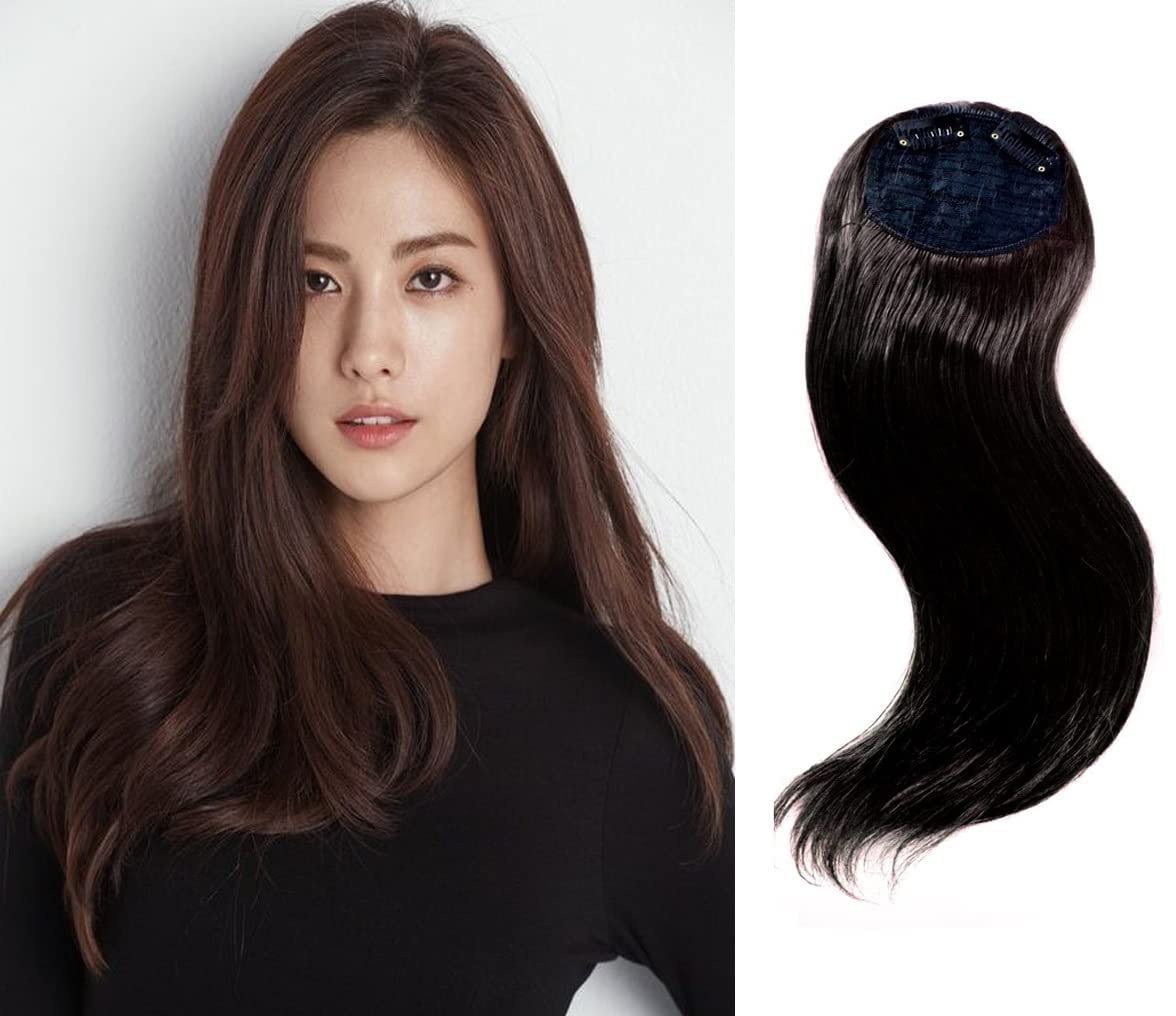 Verbier Front Scalp Cover Hair Closure/Bald Cover Up Patch/Side Cover Up Patch/Hair Topper Extension Clip In Crown Hair Volumizer for Hair For Girls And Women (2 clip Natural Brown)-image-10