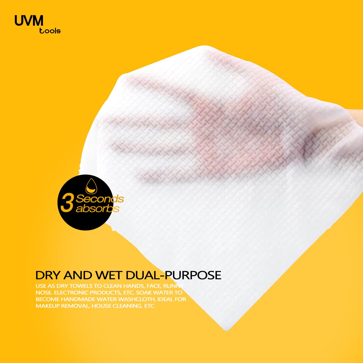 Lot de 60 serviettes jetables en pour 20 x 20 cm Sans parfum et ultra douce - Pour le Démaquillage Visage，lavage du visage (60 unité - MOTIF EF)