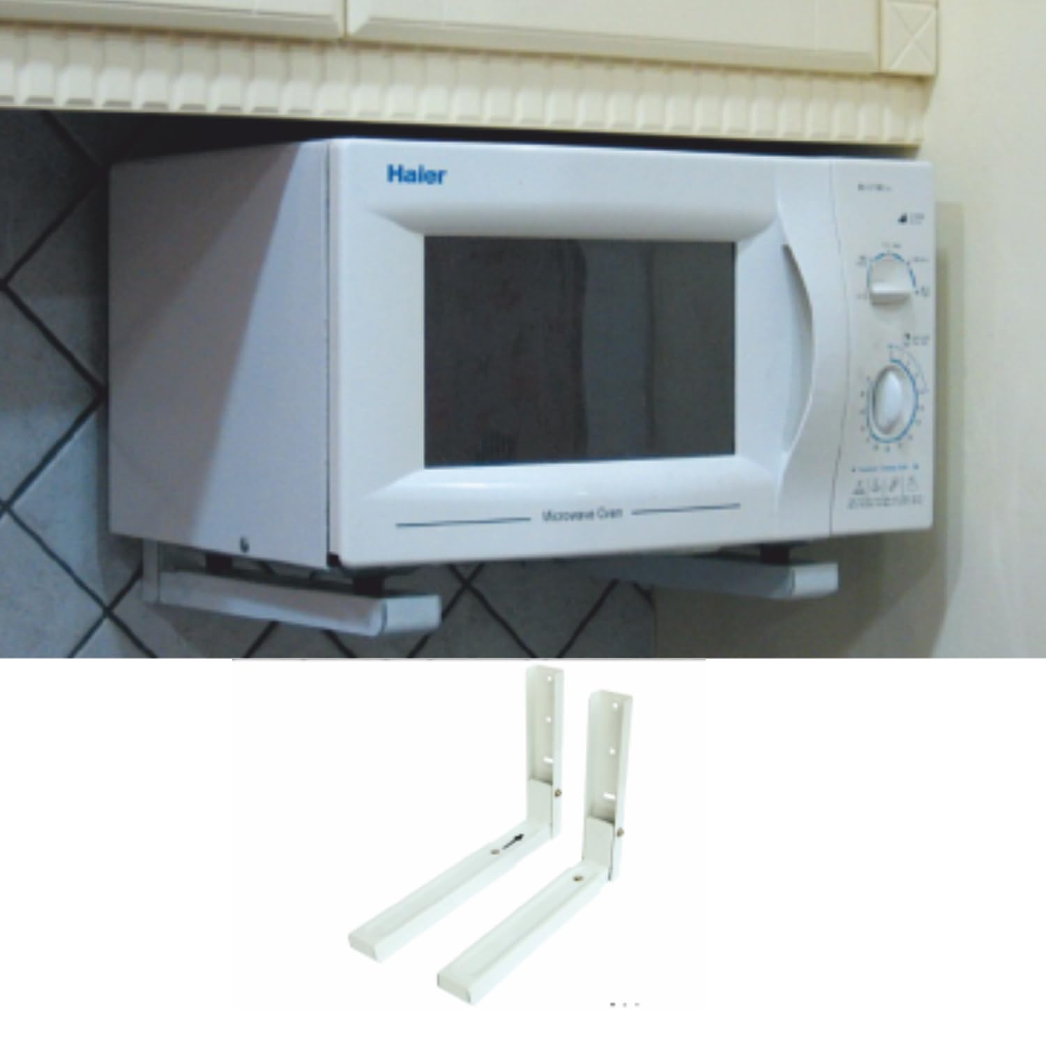 inox mild steel microwave oven support (white)- wall mounted heavy duty oven & microwave wall mount stand oven & grill wall mounting bracket & shelf