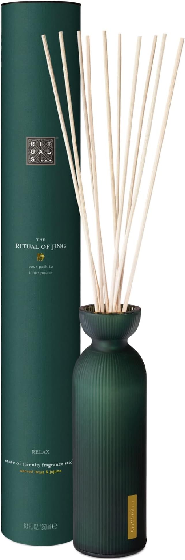 Reed Diffuser Sticks From The Of Jing, 250 Ml With Sacred Lotus, Jujube & Chinese Mint Relaxing & Calming Properties
