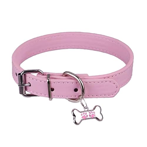 Nojess Leather Choker Collar for Women Punk Choker Y2k Necklace Bone Shaped Pendant Necklace Fashionable Punk Gothic Jewerly - Pink