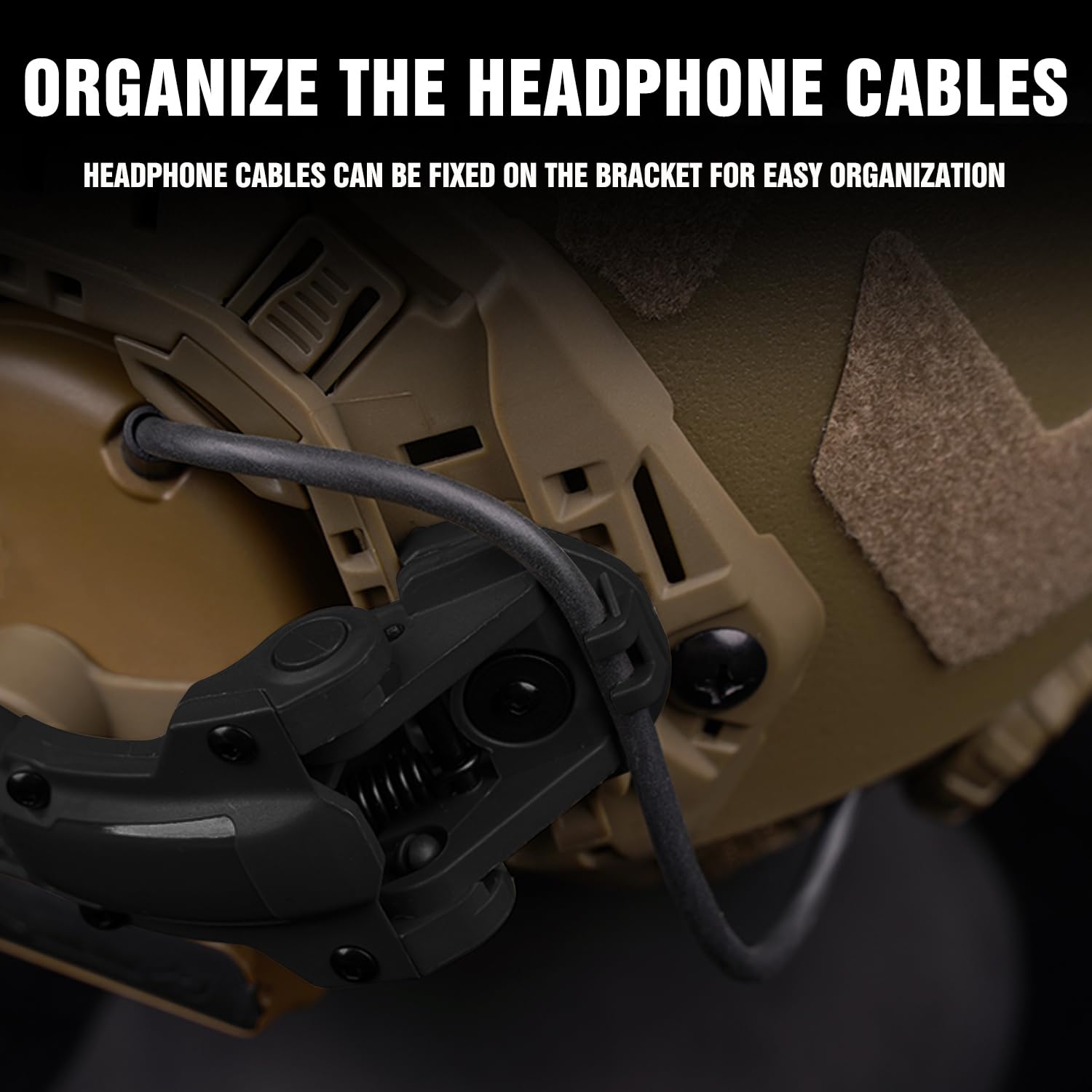 Zhongren Fast Casque Arc Rail Adaptateur COMTAC3 Tactique Pickup Casque Suspension Support Multi-Angle Rotation pour OPS Core Arc & Team Wendy M-Lok Rail