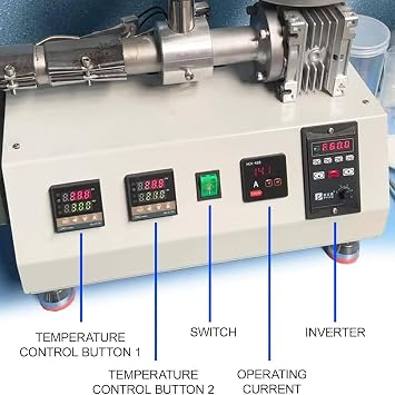 1000W 3D Printer Filament Maker Machine, Desktop Pellet Extruder with PID Control (0-350°C),DIY 1.75mm/3mm Filament, Fast Heating & Stable Output