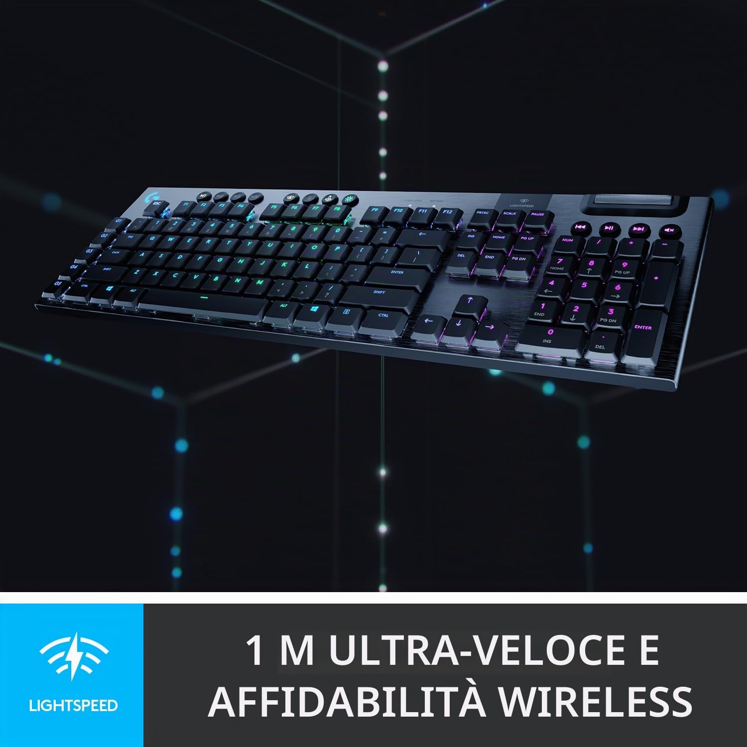 Logitech G G915 LIGHTSPEED WIRELESS RGB MECHANICAL GAMING KEYBOARD - GL TACTILE TECLADO RF WIRELESS + BLUETOOTH PORTUGUÉS CARBONO