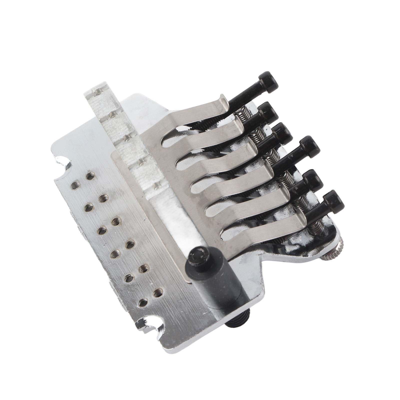 Ponte Tremolo Gold, Silver, Black Floyd Rose a Doppia Chiusura per Chitarra Elettrica - Vibrato per Prestazioni Migliorate (SILVER)