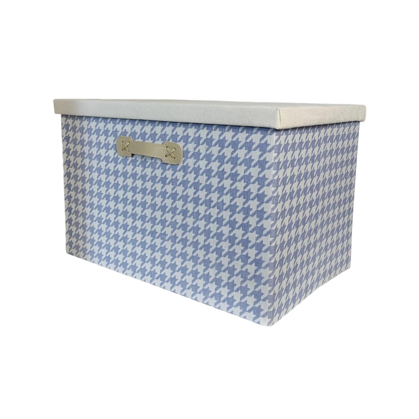 APGLSXY Space Saving Foldable Storage Container Houndstooth Designs Fabric Organizers Box for Bedroom Dorm Organization Systems Houndstooth Fabric Foldable Storage Box