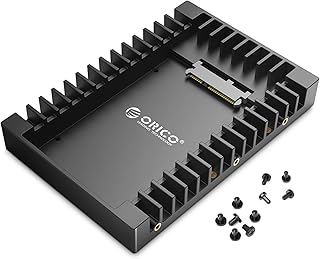 [5Packs] ORICO 2.5 SSD SATA to 3.5 Hard Drive Adapter Internal Drive Bay Converter Mounting Bracket Caddy Tray for 7 / 9.5 / 12.5mm 2.5 inch HDD / SSD with SATA III Interface(1125SS-5)