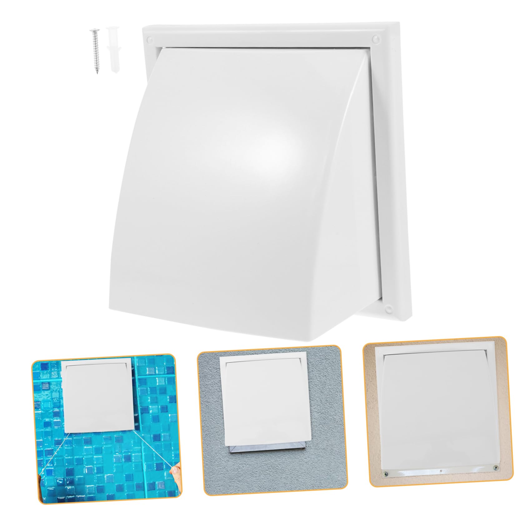 Hemobllo 2stücke Exhaust Hood Vent Cover Quadratisches Luftventil Für Klimaanlagen Einfache Installation Gute Belüftung Langlebig Und Witterungsbeständig