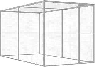 IKAYAA Large Bird Flight, Outdoor Aviary, Garden Flyer, Outdoor Bird Houses in Garden - 3x1.5x1.5m