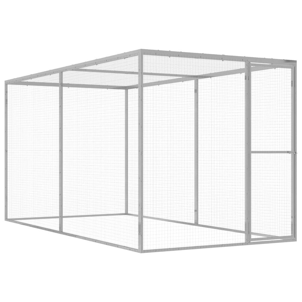 Cage pour chat 3x1,​5x1,​5 m Acier galvanisé