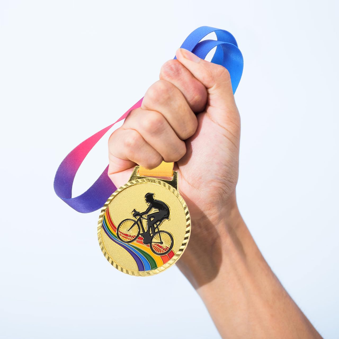 HEMOTON Medaglia Trofeo Ciclismo Oro 1 ° Posto Premio Per Corsa E Feste Sportive Medaglia Per Prestazioni Eccezionali Nel Ciclismo