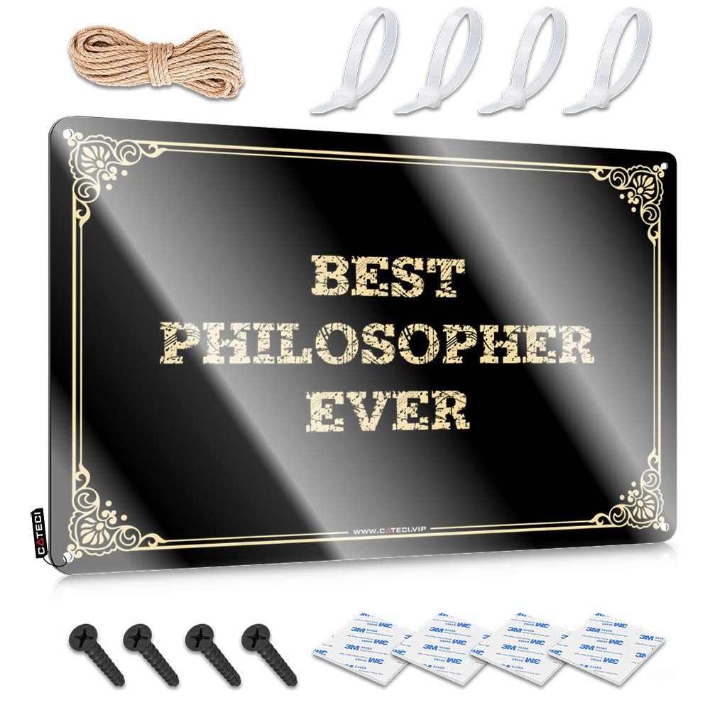 Metal Signs For Bar Tin Sign Funny Best Philosopher Ever Tin Sign(30X40CM)