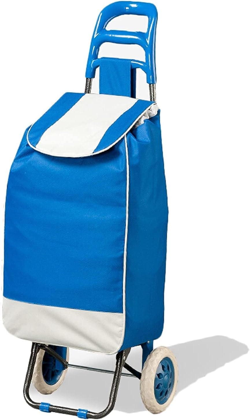 Folding Utility Cart with Wheels - Heavy-Duty Rolling Grocery Trolley for Easy Transport - Versatile Shopping & rage Solution