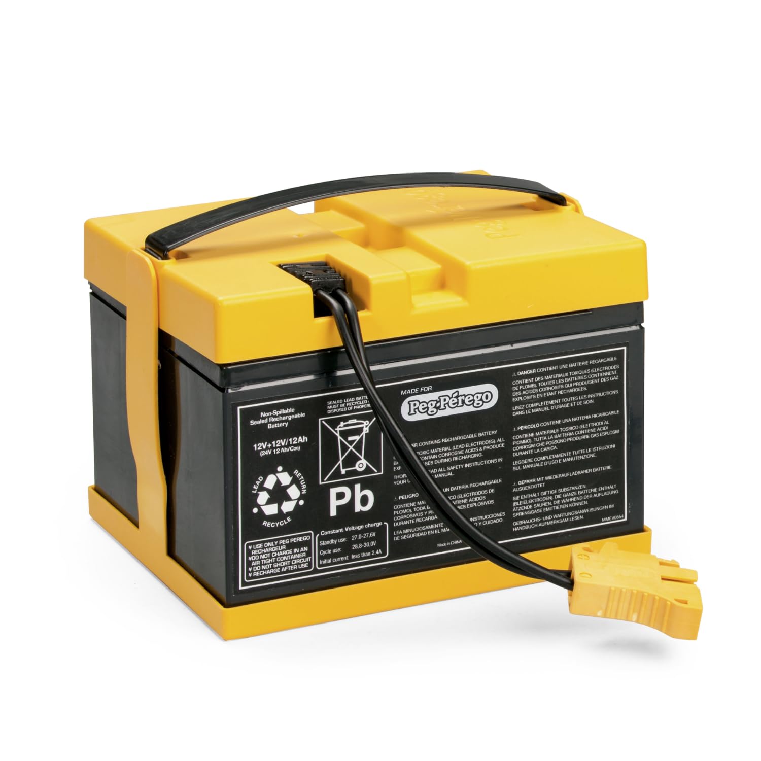 PEG Batteria 24V/12Ah - Ricambio Originale Ricaricabile per Veicoli Elettrici Peg Perego