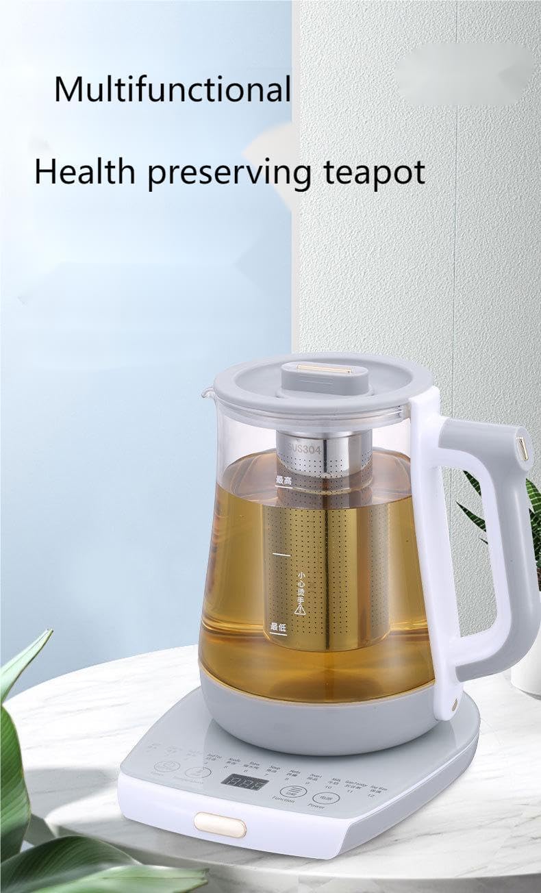 2L multifunctional glass health tea and coffee pot, insulated glass health pot with filter screen