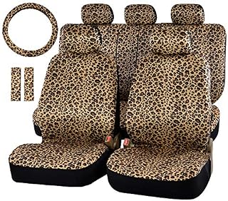 Audel Zebra Car Seat Cover Set with 2 Seat Belt Pads & Universal