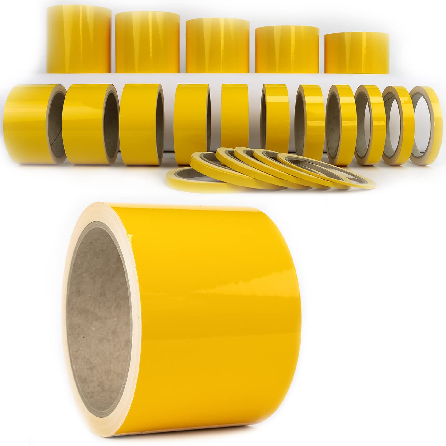 Auto Zierstreifen Folie Gelb Glänzend Folienstreifen Autodekor Folie Yellow Shiny Pinstripes Boot Basteln Modelbau (70 mm)