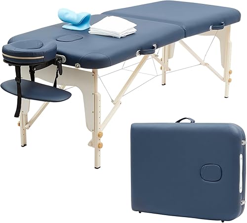 Mesa de masaje portátil con estirador de cuello y hojas, cama de masaje de 84 pulgadas, cama de masaje ajustable para pestañas cama de masaje, mesa