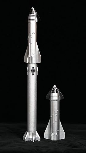 Miniatura 3 de SpaceX - Modelo de cohete de nave estelar superpesado, modelo BFR, decoración de escritorio, hogar, oficina, 12.5 pulgadas