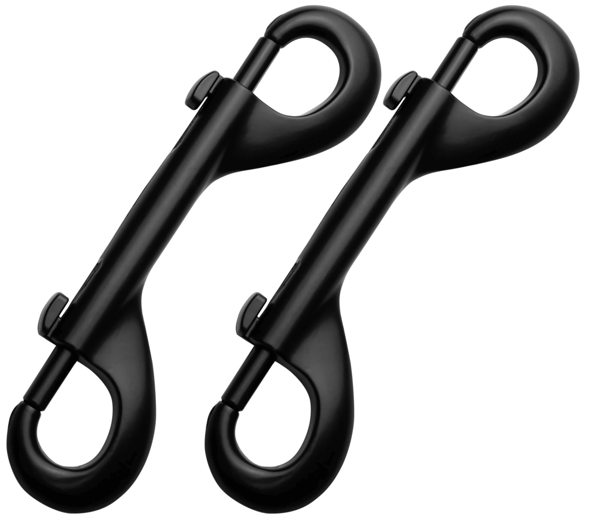 Garwor 4.7 inch Double Ended Bolt Snaps Hooks, 550LBS Weight Capacity Extra Large Trigger Clips, Heavy Duty Trigger Snap for Dog Leash Awning Hammock Sports Boating, Zinc Alloy 2 Pack (Black)