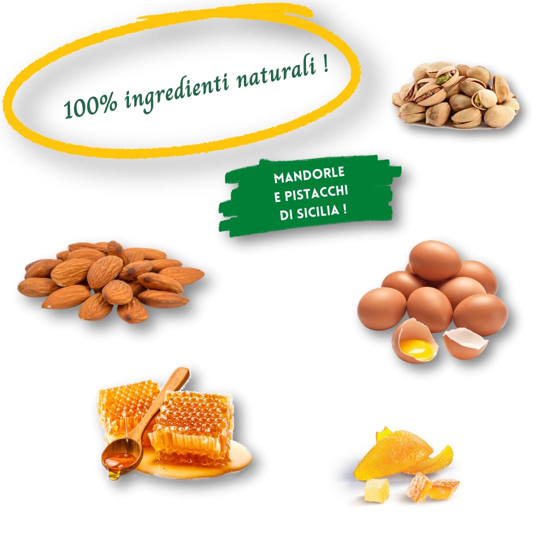 RAREZZE | Biscotti di Pasta di Mandorla Siciliana, con Ciliegia | Deliziosa confezione regalo (kg.1) | Dolci tipici di Sicilia | Preparazione artigianale | Spediti appena sfornati !