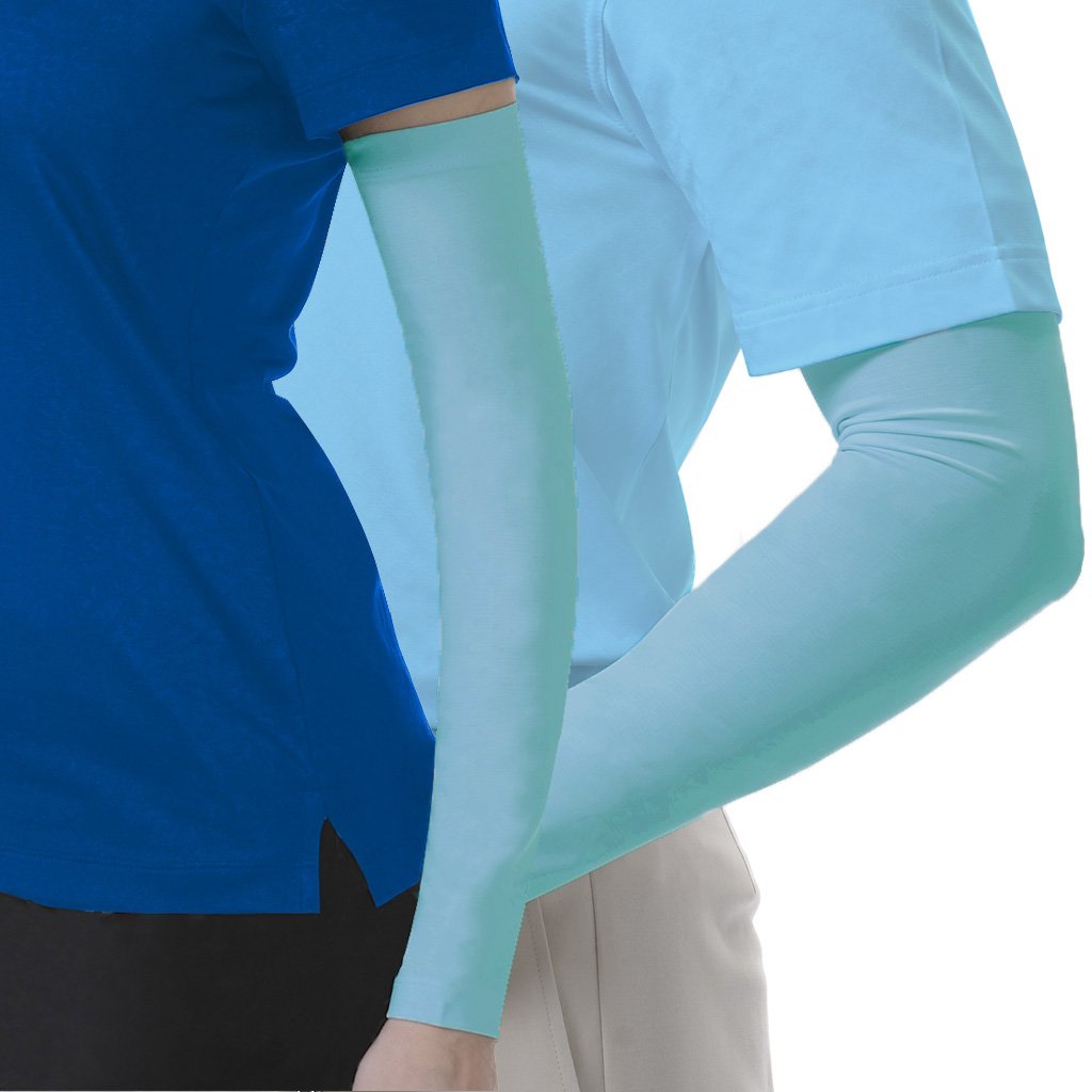 Monterey Club Perfomance Dry Swing Ice Silky Armsleeves #AR03 (Cyan Blue, Small)