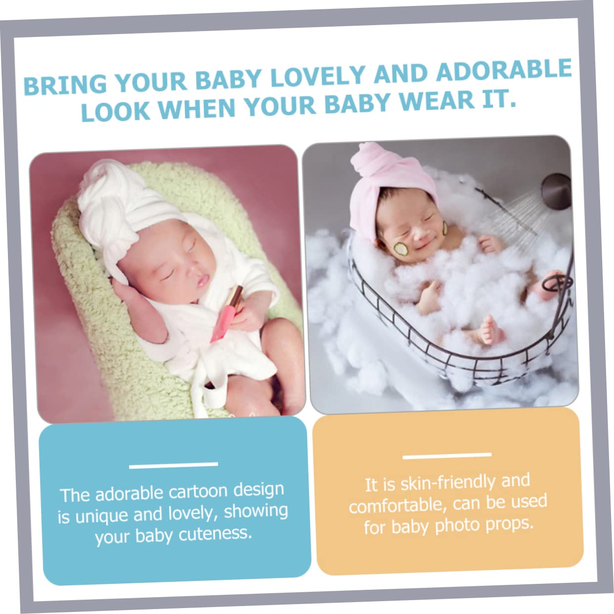 Mikikit 1 Satz Foto Requisiten Fotozubehör Für Kinder Bademäntel Outfits Baby Badedecke Kostüm Kinderanzug Bademantel Kostüm Requisiten Baby-kit Weiß Mädchen Korallenvlies Kleid Kleinkind