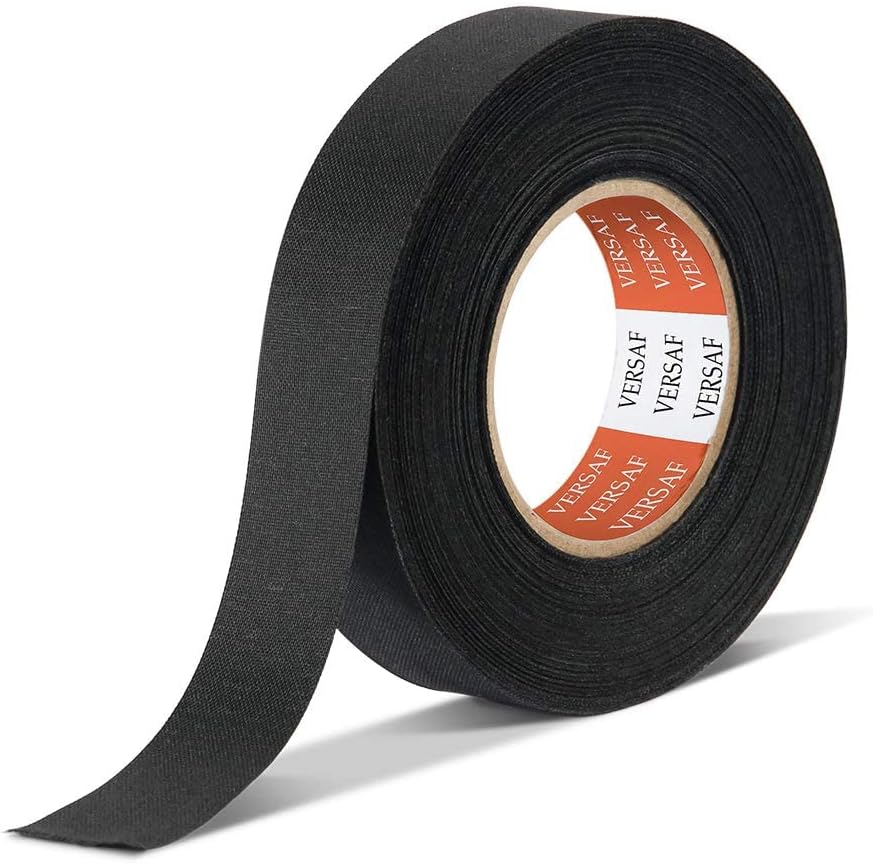 Car Wiring Tape for Wire Automotive Wiring Harness Cloth Tape for Auto Electrical Wrap, Protection, Insulation 19mm x 25 meter (1), Black