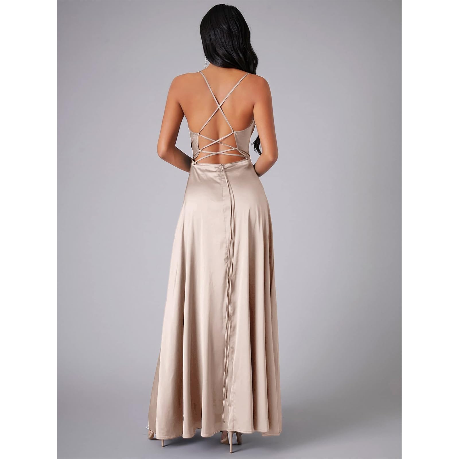 Vestido de verano para mujer, sin mangas, con abertura lateral, falda de noche, elegante, acampanada, casual, ajustado, cintura alta, HUTALIM