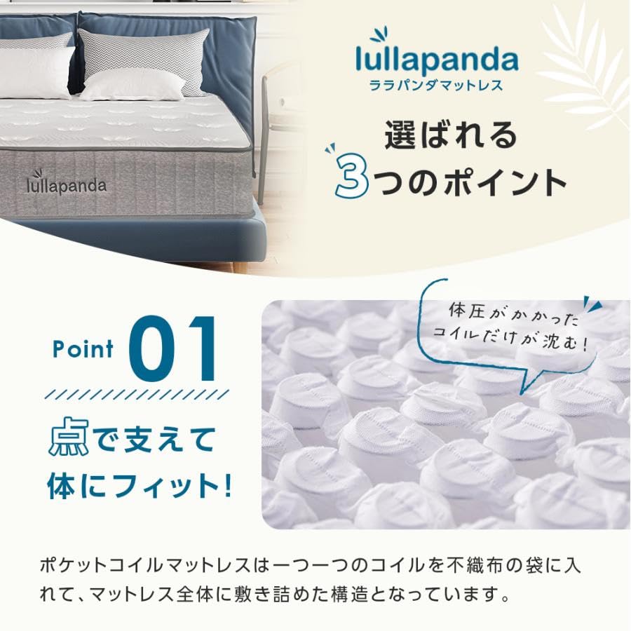 Amazon.co.jp: lullapanda やや硬め好きのためのマットレス 高反発
