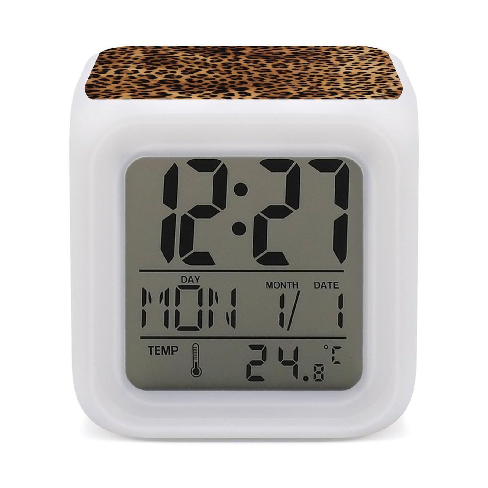 Reloj despertador con luz nocturna multicolor ideal para tu mesita de noche y oficina