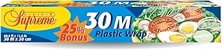 Club Supreme Plastic Wrap (Case Of 24 X 98.5Sf = 2364 Square Foot) - 30Cm By 30 Meter Roll (12 Inch By 98.5 Ft) - 25% Bonus