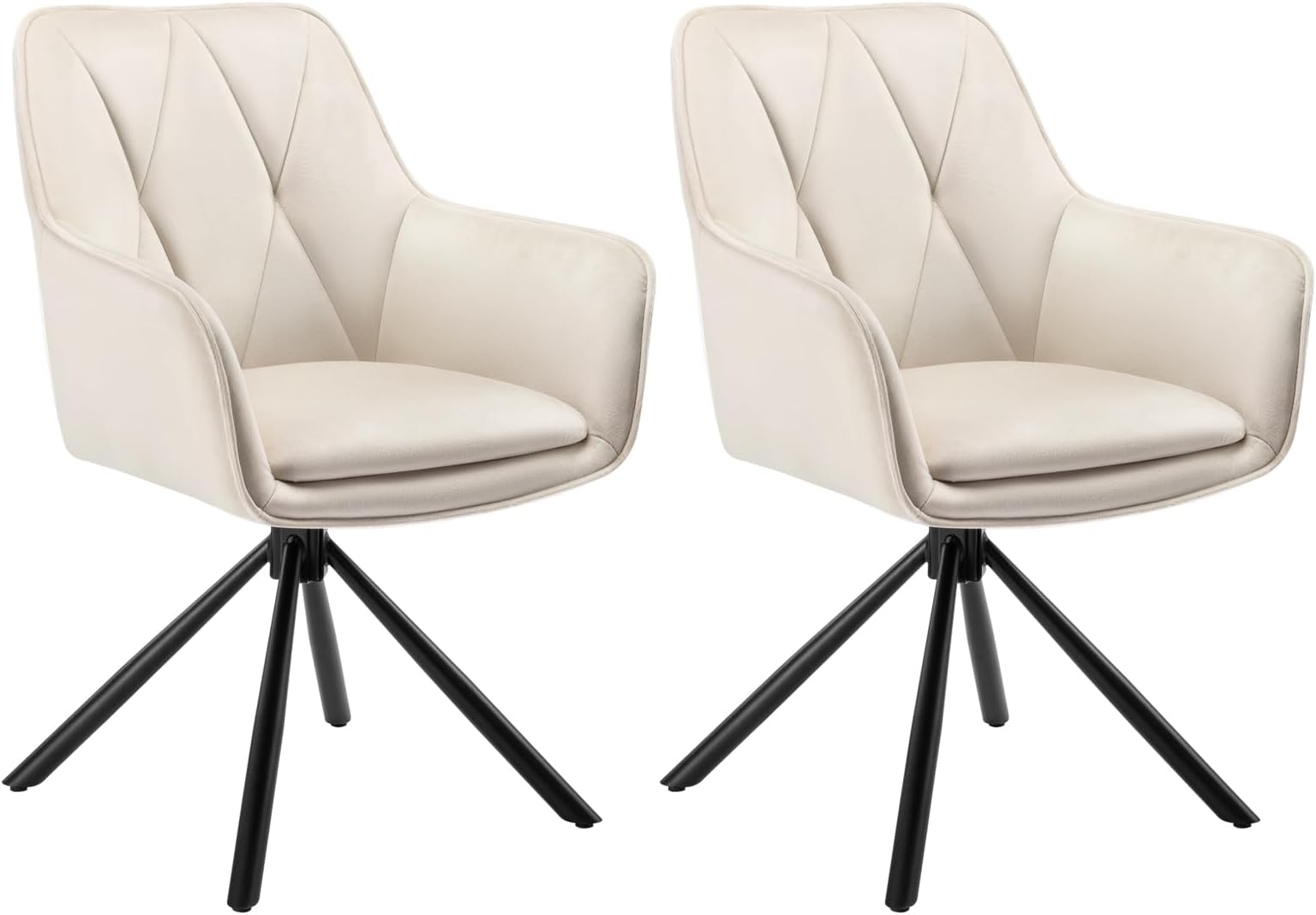 Lot De 6 Chaises Pivotantes De Salle à Manger Homestyle4u - Avec Accoudoirs, Revêtement Polyester, Capacité 120kg