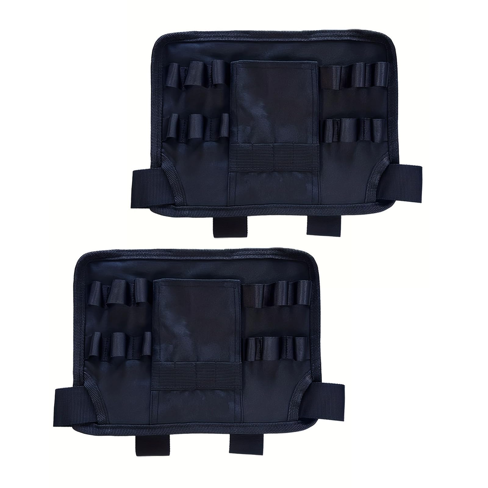 Kalttoy Black Of 2 Electrician Leg Tool Pouches With Multi Compartment Sturdy Tool Storage Solution With Adjustable Belt Strap Leg Bag