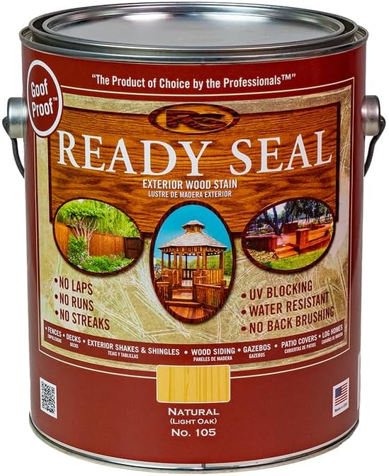 2-Pack of 1 gal Ready Seal 370010 Natural (Light Oak) Exterior Stain & Sealer for Wood