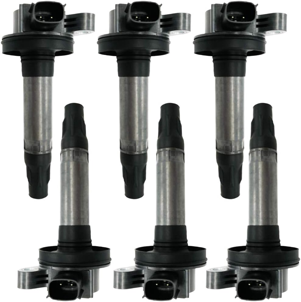 6Pcs UF-553 DG520 Ignition Coil for Ford Edge Flex Fusion Taurus Mustang TaurusX for Lincoln MKS MKT MKK MKZ for 2008-2009 Mercury Sable 3.5L 3.7L V6 Mazda 6 CX-9 E1095 7T4Z-12029-E